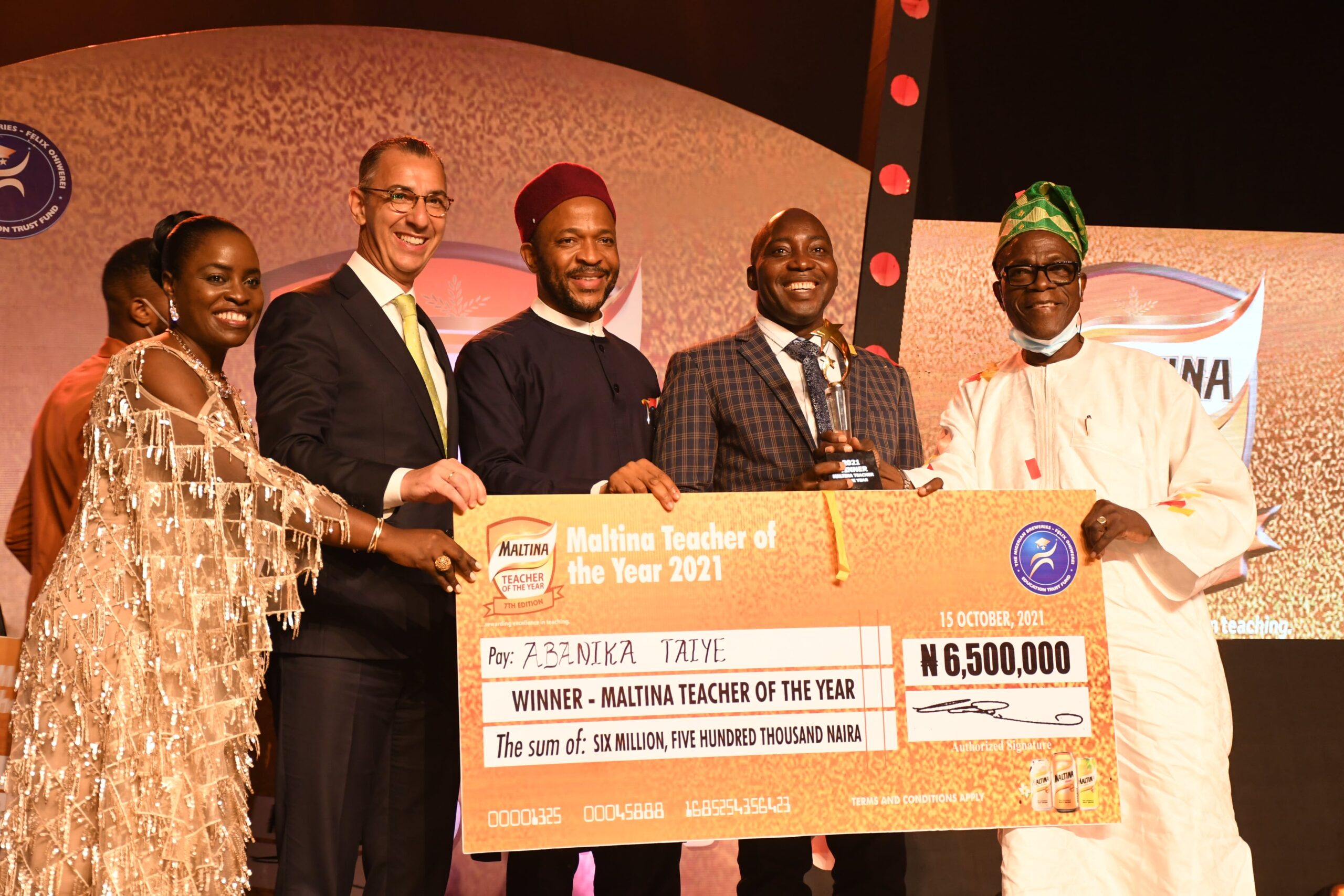 Delta State teacher, Taiye Abanika emerges 2021 Maltina Teacher of the Year