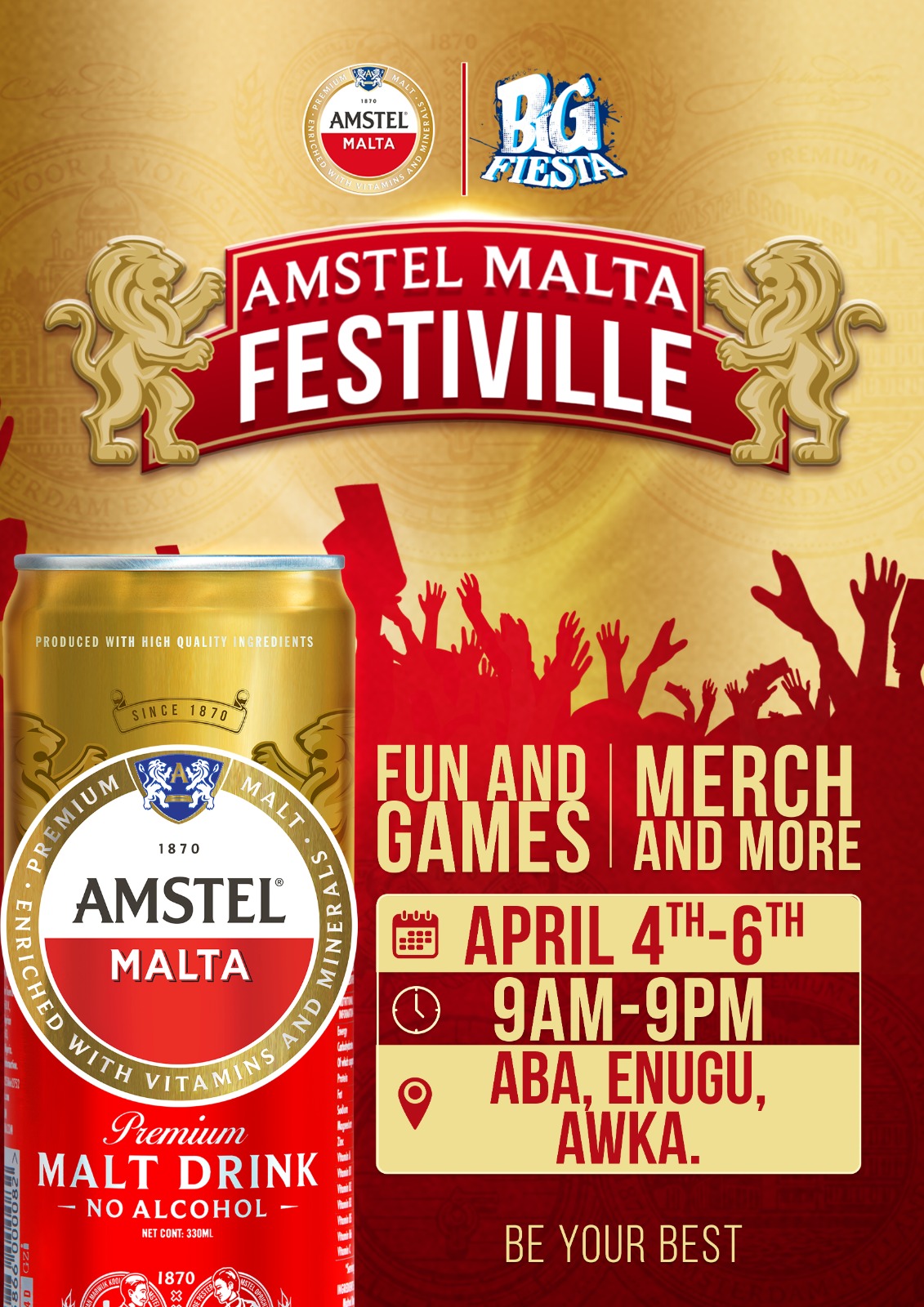 Amstel Malta Set to Bring Families Together in Aba, Awka, and Enugu with the ‘Easter Village’ Experience