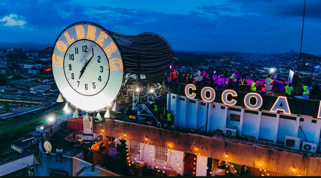 Goldberg makes history with Monumental Talking Drum Installation on Cocoa House